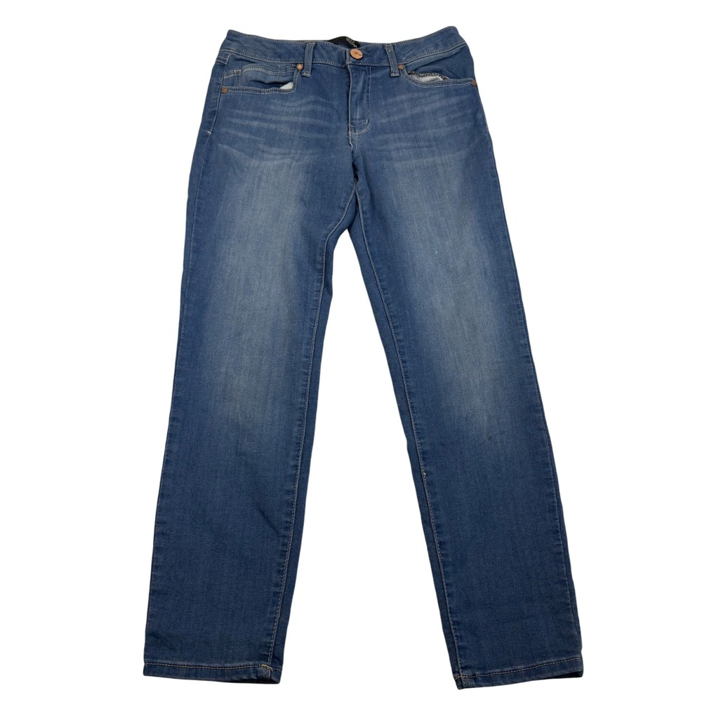 1822 Denim Womens Size 10 Medium Wash Skinny Jeans Mid Rise Stretch Ankle Blue